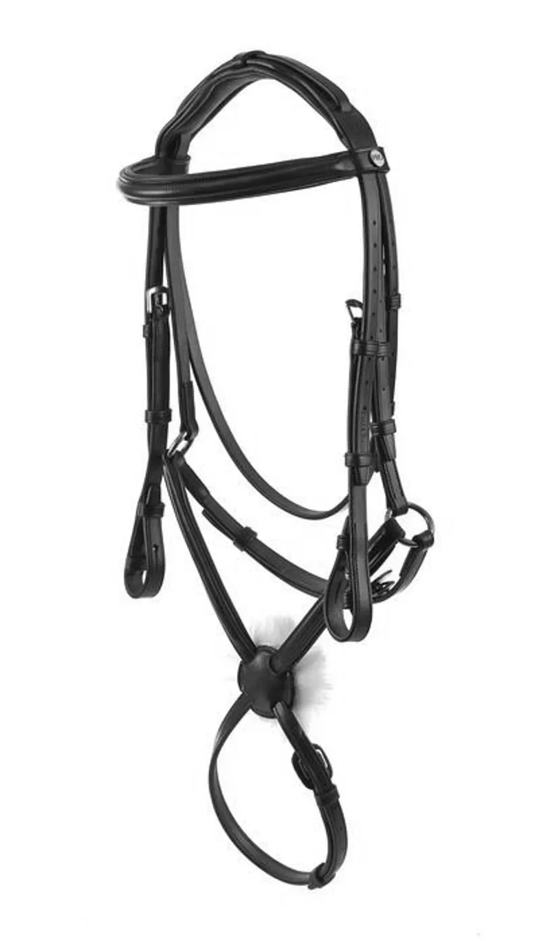 Jeffries Wembley Pro Padded Mexican Grackle Bridle Black 